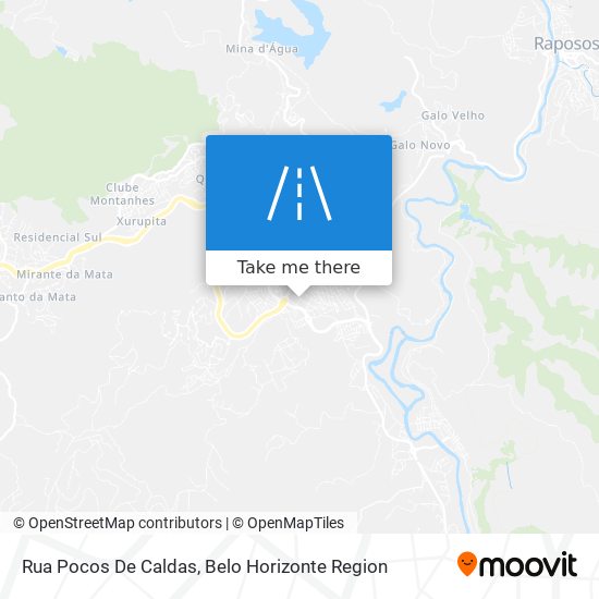 Mapa Rua Pocos De Caldas