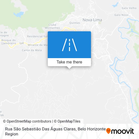 Rua São Sebastião Das Águas Claras map