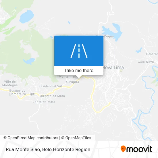 Rua Monte Siao map