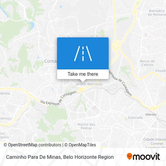 Caminho Para De Minas map