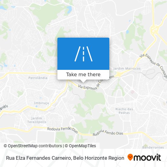 Mapa Rua Elza Fernandes Carneiro