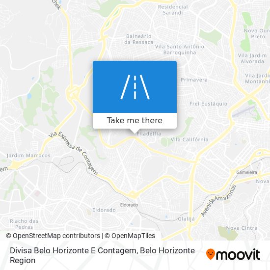 Divisa Belo Horizonte E Contagem map