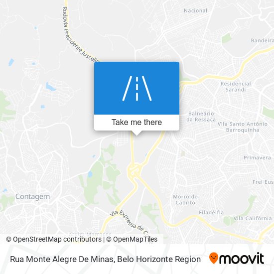 Rua Monte Alegre De Minas map