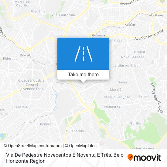 Via De Pedestre Novecentos E Noventa E Três map