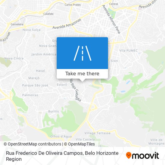 Mapa Rua Frederico De Oliveira Campos