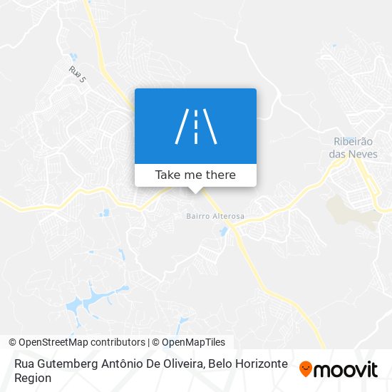 Rua Gutemberg Antônio De Oliveira map