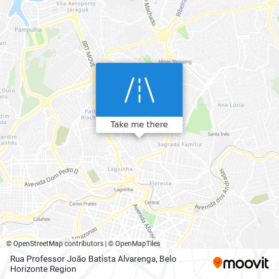 Mapa Rua Professor João Batista Alvarenga