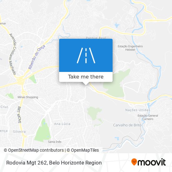 Rodovia Mgt 262 map