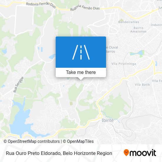 Rua Ouro Preto Eldorado map