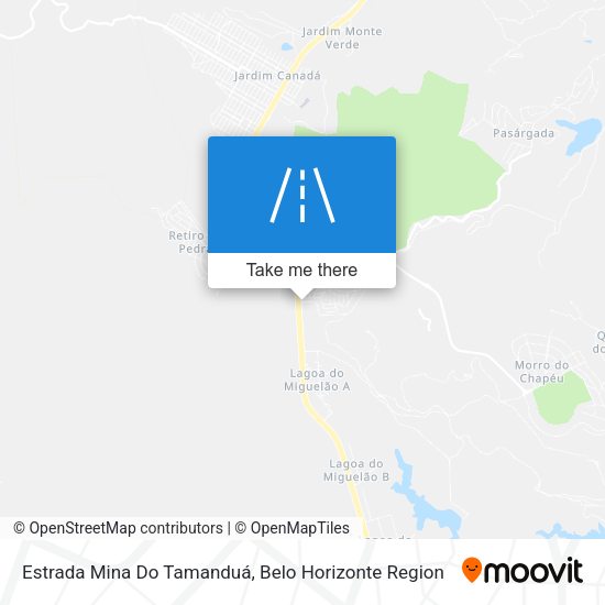 Estrada Mina Do Tamanduá map