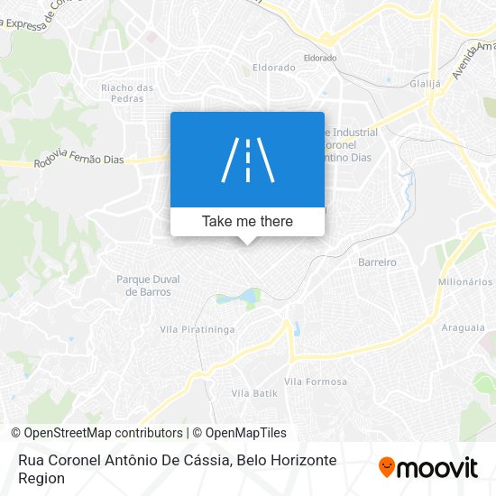 Rua Coronel Antônio De Cássia map