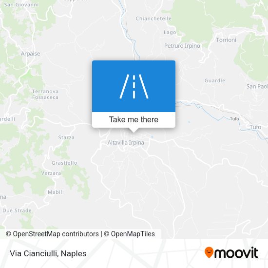 Via Cianciulli map