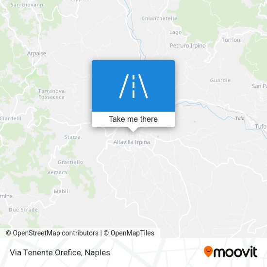 Via Tenente Orefice map
