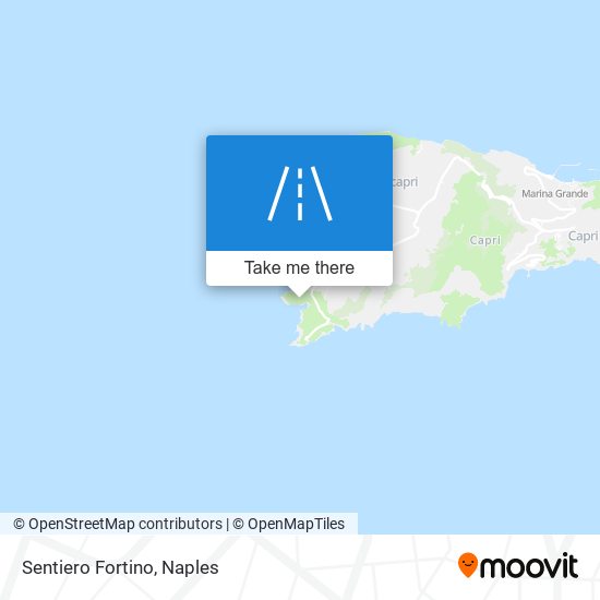 Sentiero Fortino map