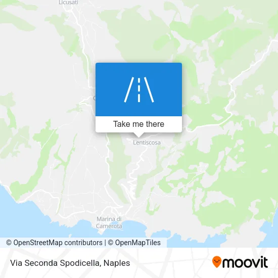 Via Seconda Spodicella map