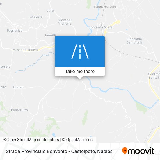 Strada Provinciale Benvento - Castelpoto map