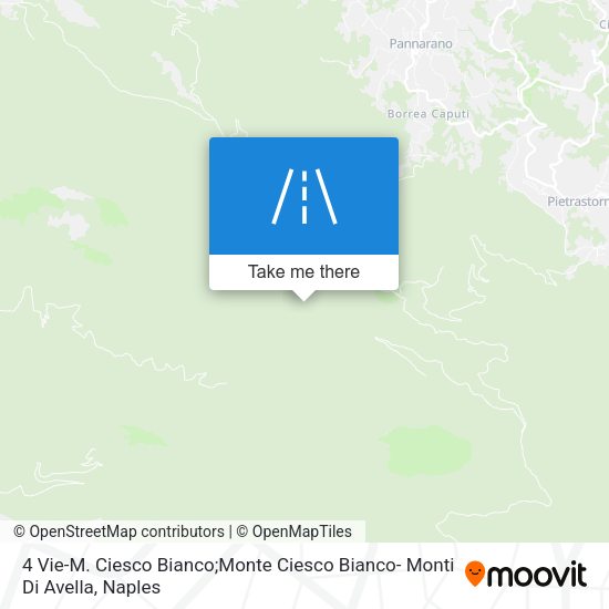 4 Vie-M. Ciesco Bianco;Monte Ciesco Bianco- Monti Di Avella map