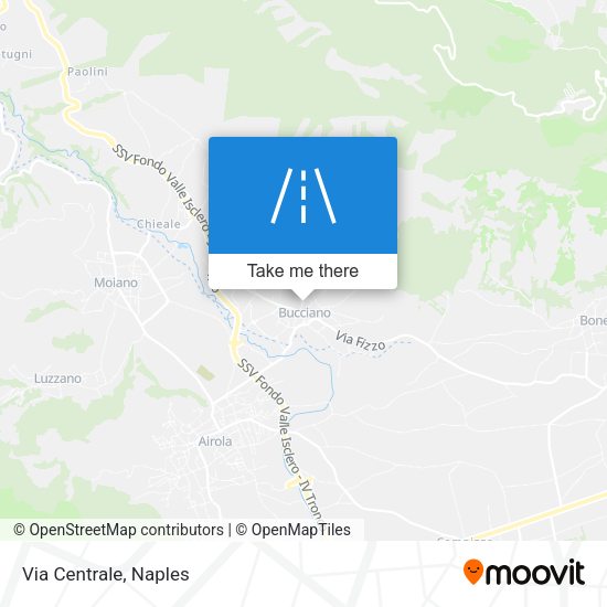 Via Centrale map