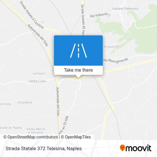 Strada Statale 372 Telesina map