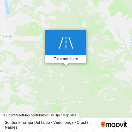 Sentiero Tempa Del Lupo - Vaddilonga - Cresta map