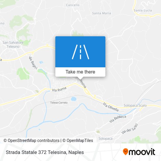 Strada Statale 372 Telesina map