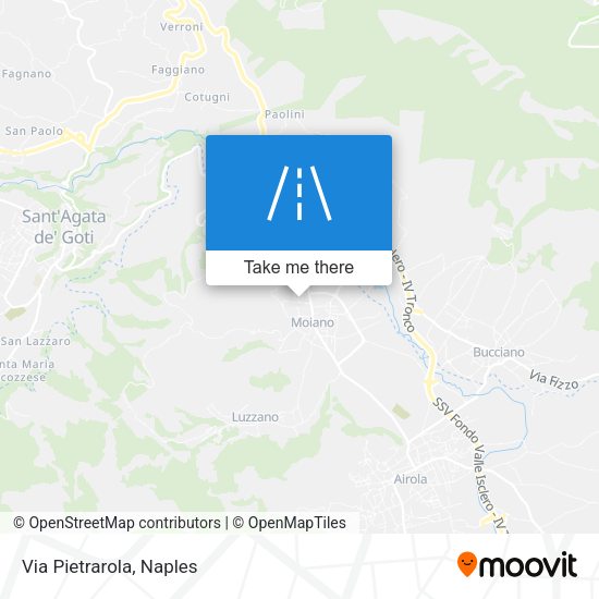 Via Pietrarola map
