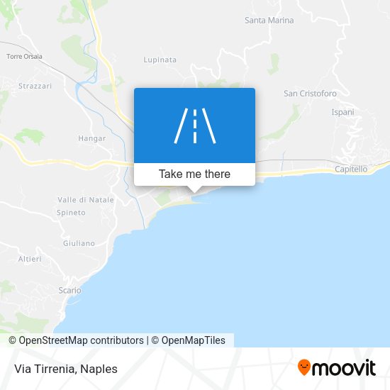 Via Tirrenia map