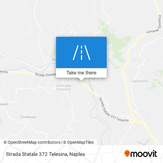 Strada Statale 372 Telesina map