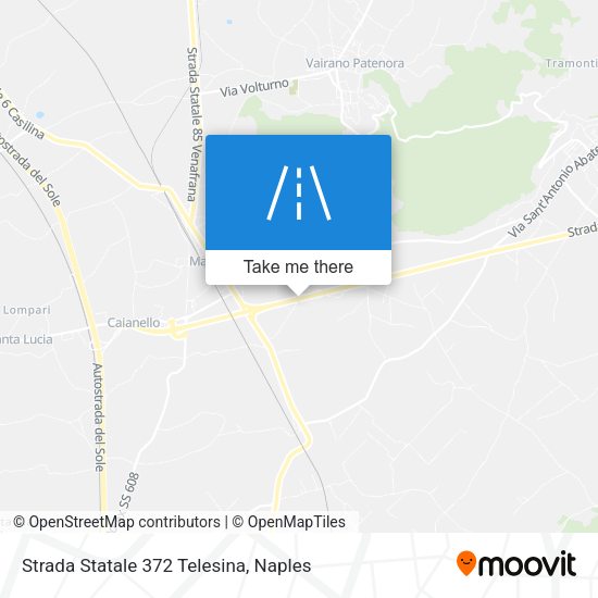 Strada Statale 372 Telesina map