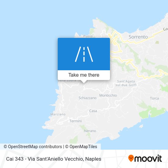 Cai 343 - Via Sant'Aniello Vecchio map