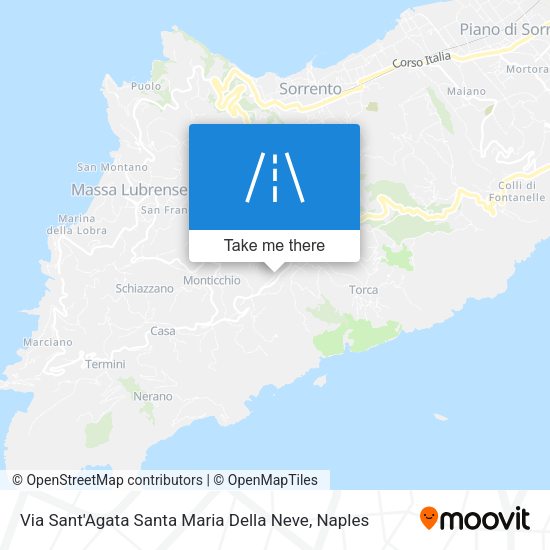 Via Sant'Agata Santa Maria Della Neve map