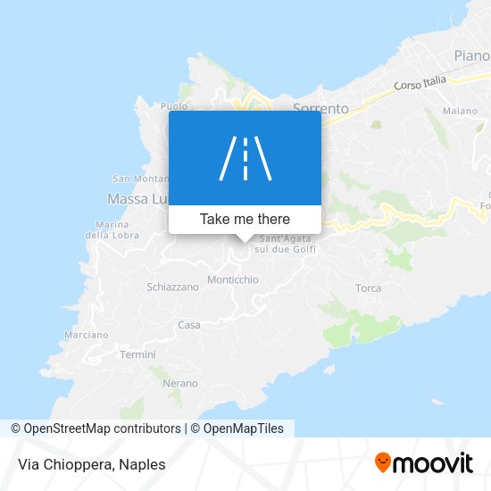 Via Chioppera map