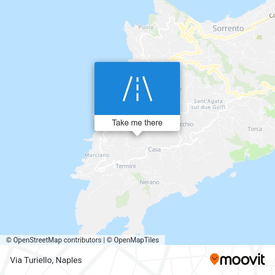 Via Turiello map