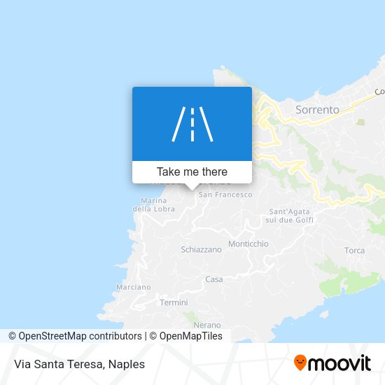 Via Santa Teresa map