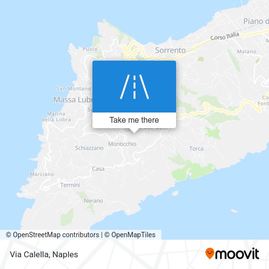 Via Calella map