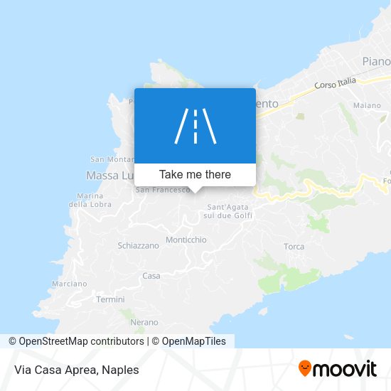 Via Casa Aprea map