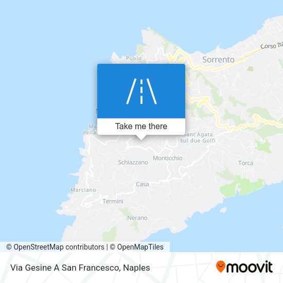 Via Gesine A San Francesco map