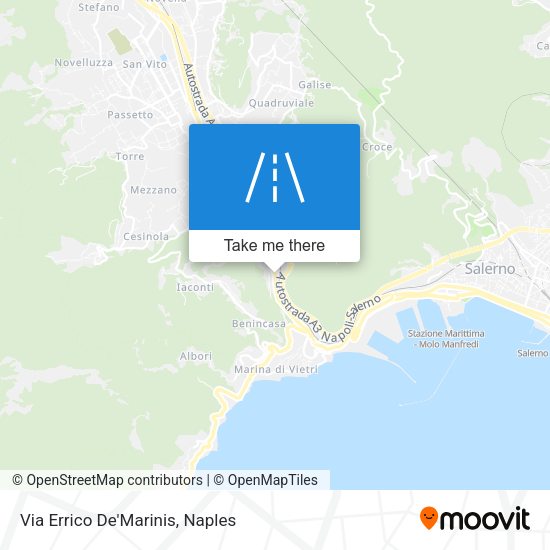 Via Errico De'Marinis map