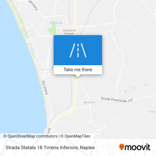Strada Statale 18 Tirrena Inferiore map