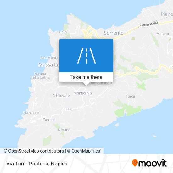 Via Turro Pastena map