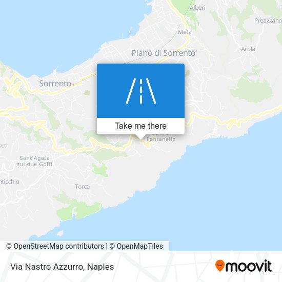 Via Nastro Azzurro map