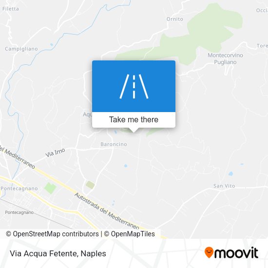 Via Acqua Fetente map