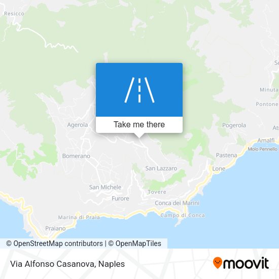 Via Alfonso Casanova map