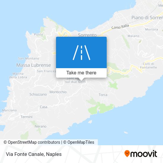 Via Fonte Canale map