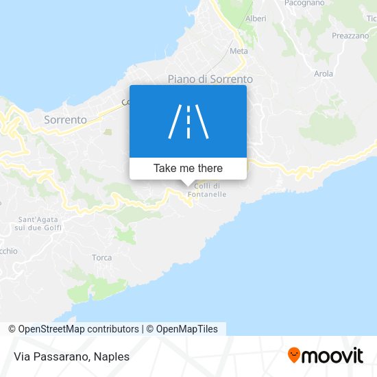 Via Passarano map