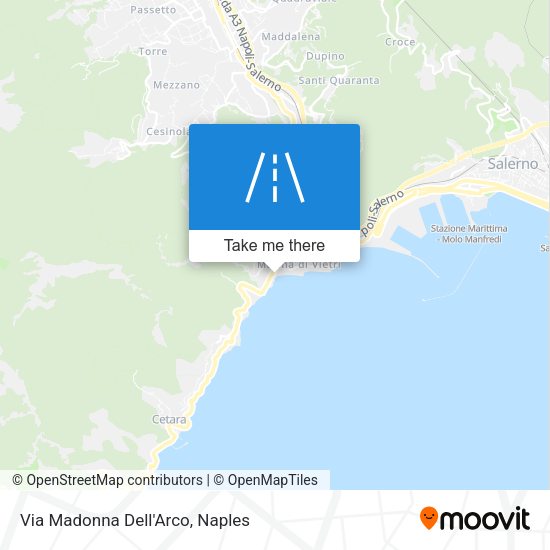 Via Madonna Dell'Arco map