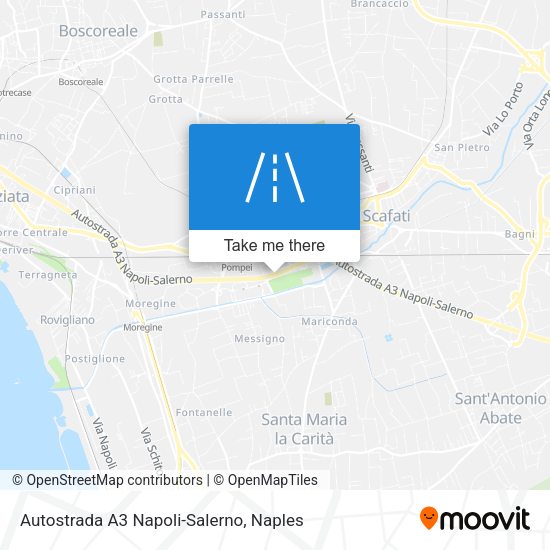 Autostrada A3 Napoli-Salerno map