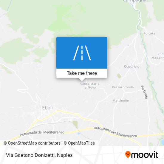 Via Gaetano Donizetti map