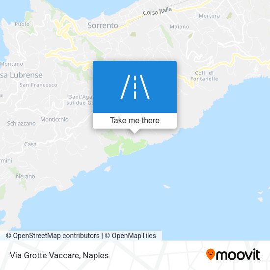 Via Grotte Vaccare map