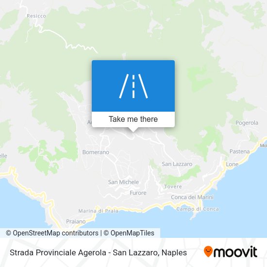 Strada Provinciale Agerola - San Lazzaro map